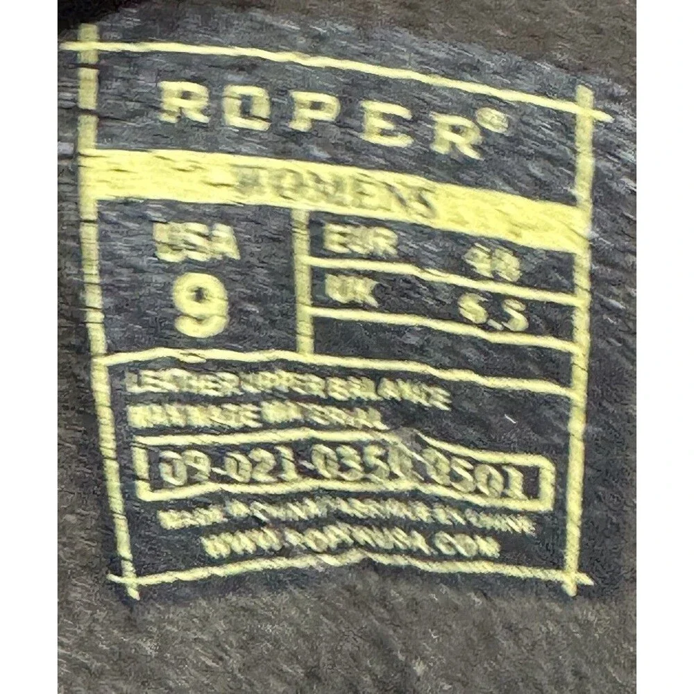 Roper Horseshoe Kiltie Boots Women's 9 Leather Work Riding - Picture 8 of 9